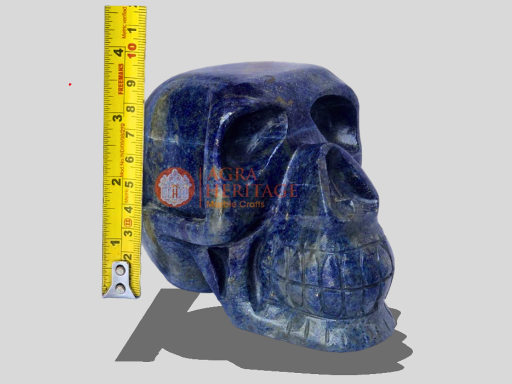 Lapis Lazuli Cranium Skull Handmade Arts Decor